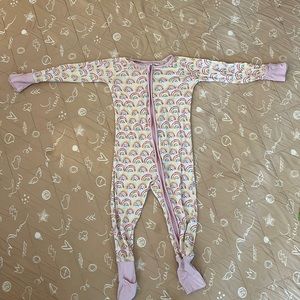 Little Sleepies 12-18 month zippy pajamas rainbow print